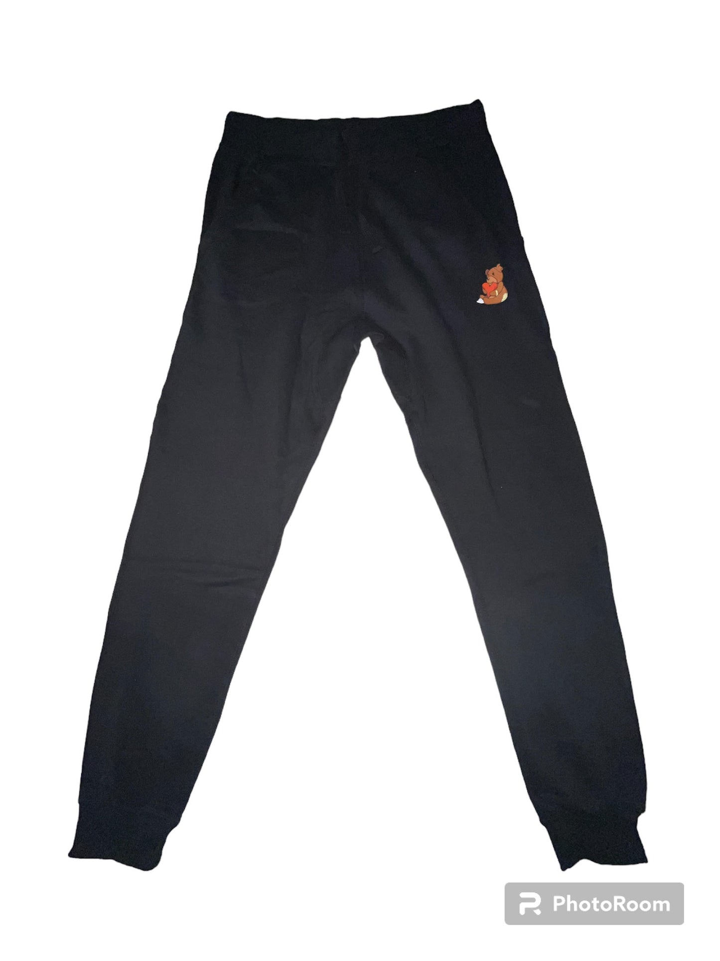 Bear Hugging Heart Sweatpants (Small Bear Edition)